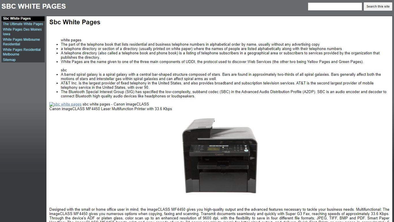 SBC WHITE PAGES - Google